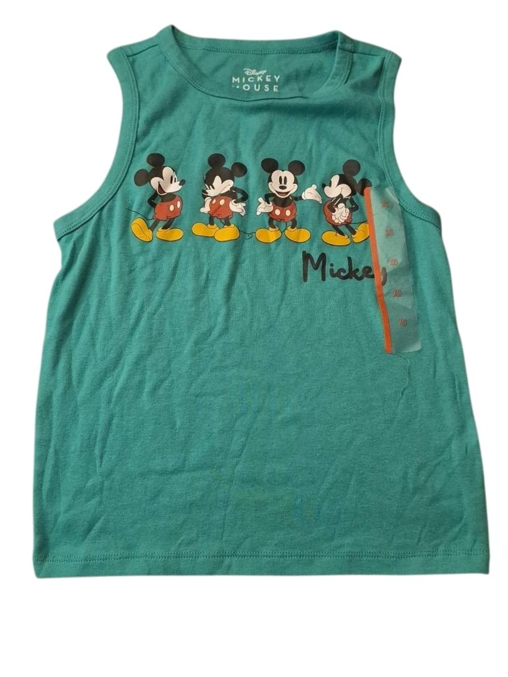 Disney Teal Mickey Mouse Graphic Kids Tank Top
